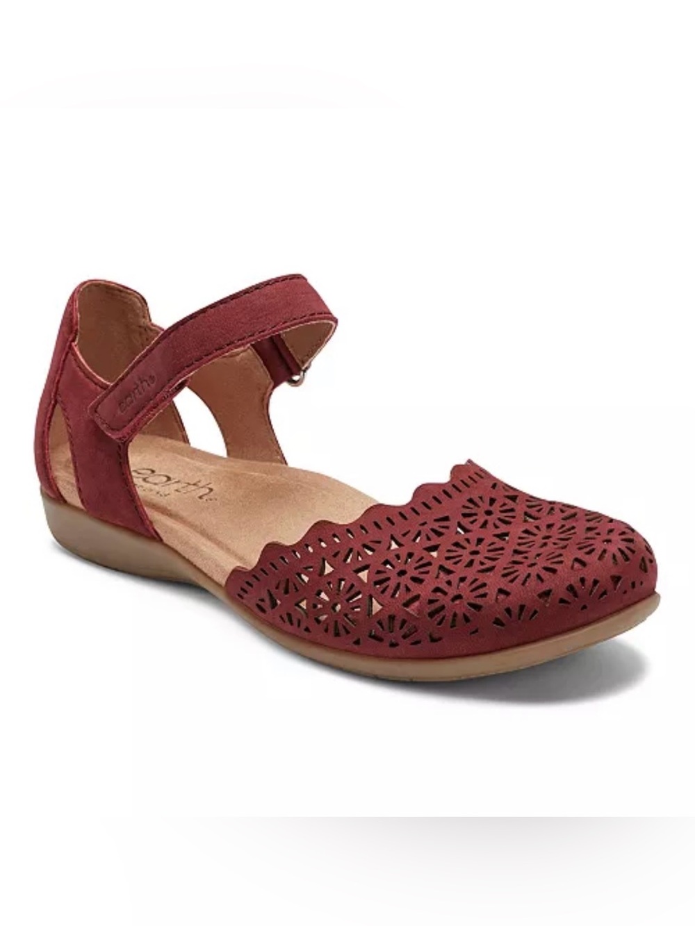 Earth Bronnie Casual Slip-On Arch Support Sandals, Dark Red